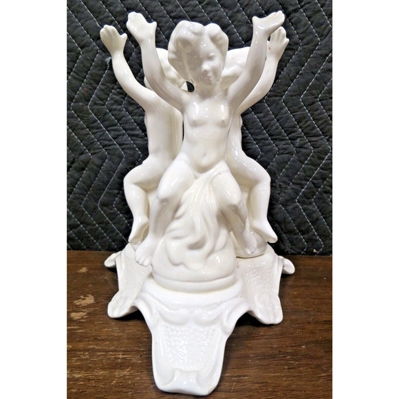 Vintage Italian 3 Cherub Figurine Bowl Support Or Plate Support - Italy - Picture 3 of 7